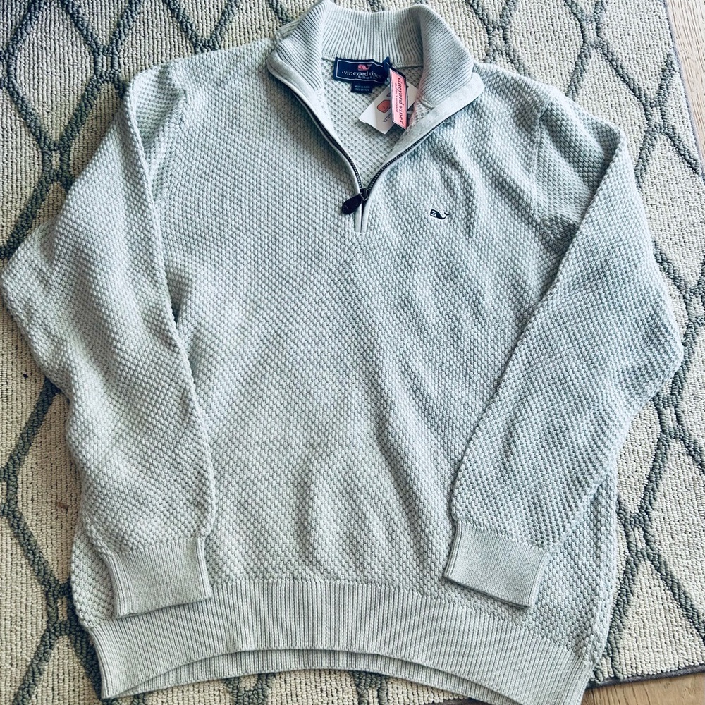 Vinyard Vines Mens Waffle Knit 1/4 Zip